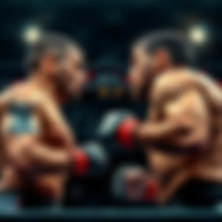 Merab Dvalishvili and Petr Yan face off in the octagon during the UFC fight, showcasing their intense rivalry.