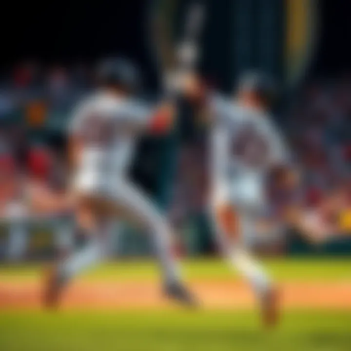 Merrill and Holliday, two baseball players with the same name, joyfully celebrating after hitting back-to-back home runs in the final inning of the game