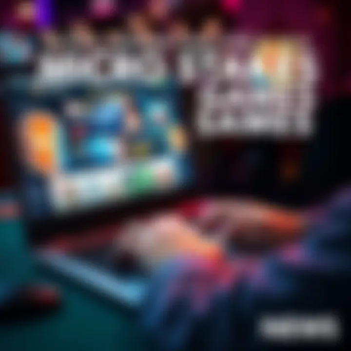 Person playing online poker on a laptop with micro stakes gaming website open, showing cards and chips