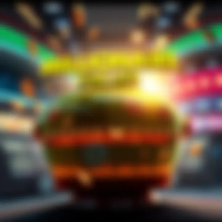 A graphic depicting the Millionaire For Life lottery game with a cash prize theme and excitement