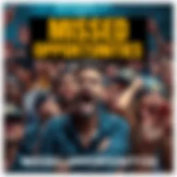 A graphic showing a distressed crowd reacting to missed chances with frustrated expressions, emphasizing the urgency of accountability.