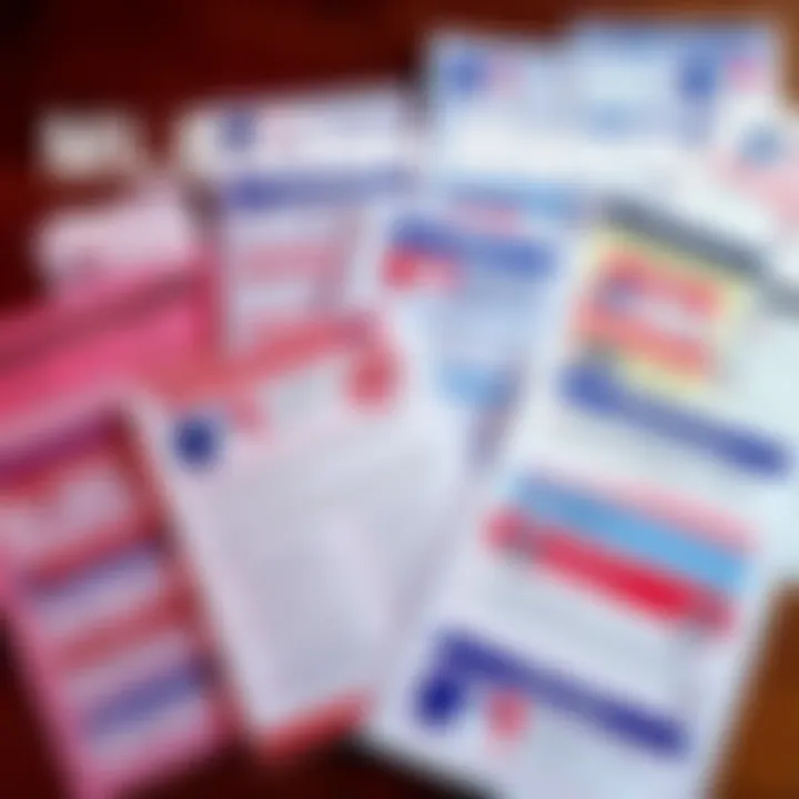 A collection of MLB cheat sheets and strategy guides laid out with baseball graphics, showing tips for players and fans in August 2025.