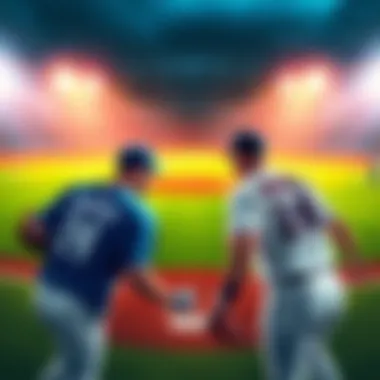 Players from Dodgers and Braves facing off on the field during the MLB Division Series.