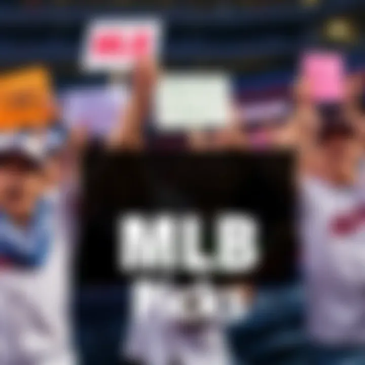MLB Winning Picks A group of excited baseball fans celebrating a winning moment during an MLB game, holding up signs for their favorite team and cheering with enthusiasm.