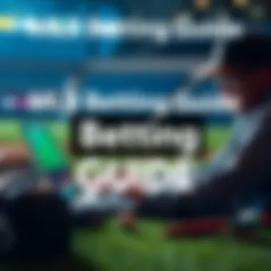 MLB Betting Guide A person analyzing MLB betting odds and statistics on a laptop with baseball gear around.