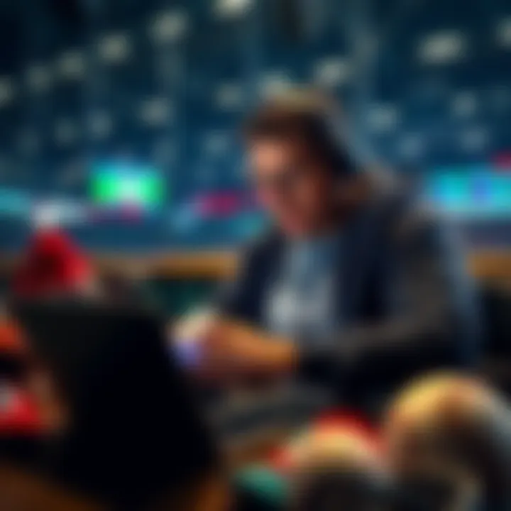 MLB Betting Insights A baseball fan analyzing betting picks with a laptop and notes while surrounded by baseball gear.