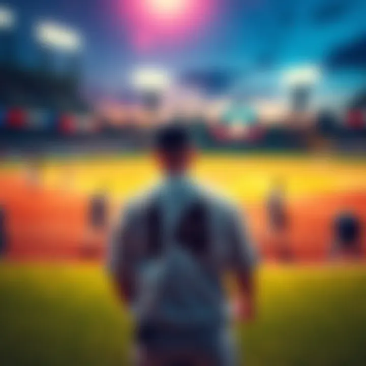 Baseball players on the field with odds displayed in the foreground, representing betting insights
