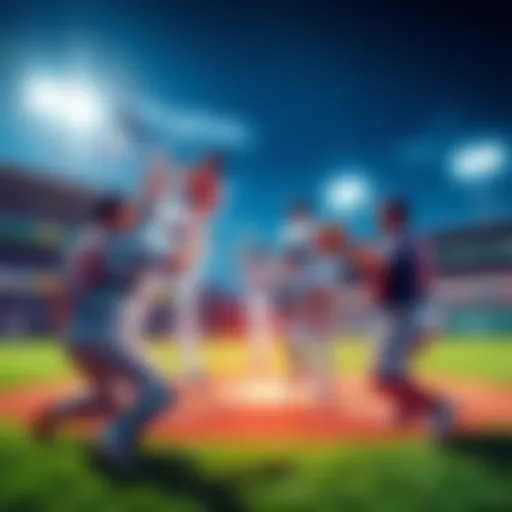 Baseball players celebrating after a home run during a major league game