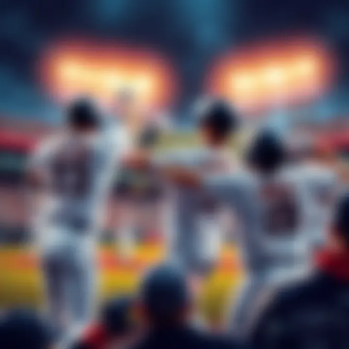Baseball players celebrating a home run during a game, showcasing excitement and teamwork on the field.