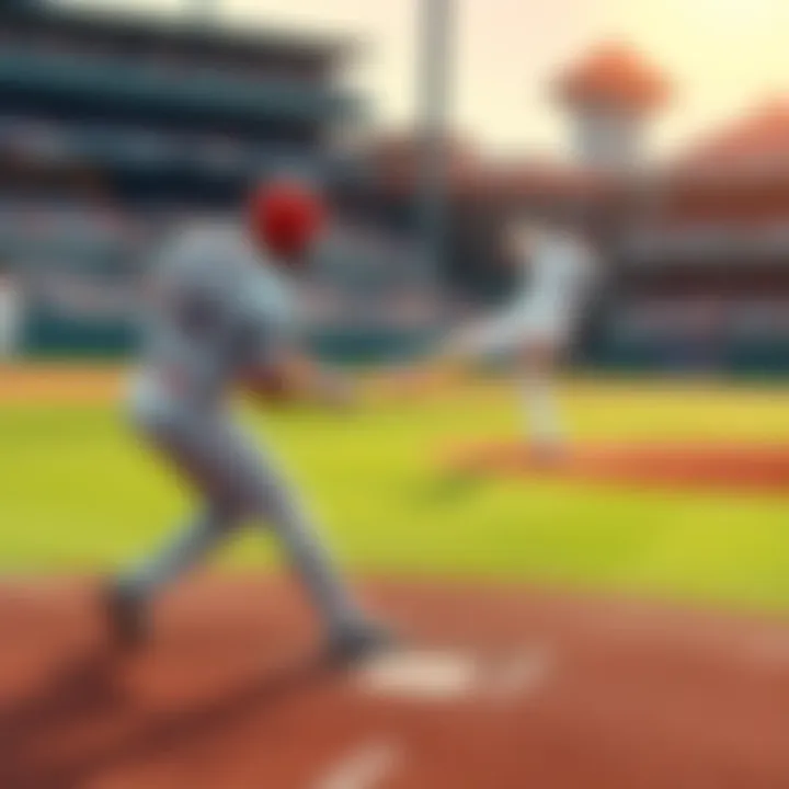 MLB players in action Baseball players competing on the field during a weekend game