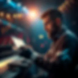 A person analyzing fight statistics and betting odds for MMA matches.