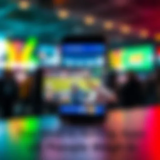 A smartphone displaying popular mobile betting apps and sports events