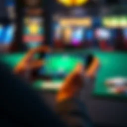 A person playing a mobile blackjack game with a clear interface and minimal ads on their smartphone