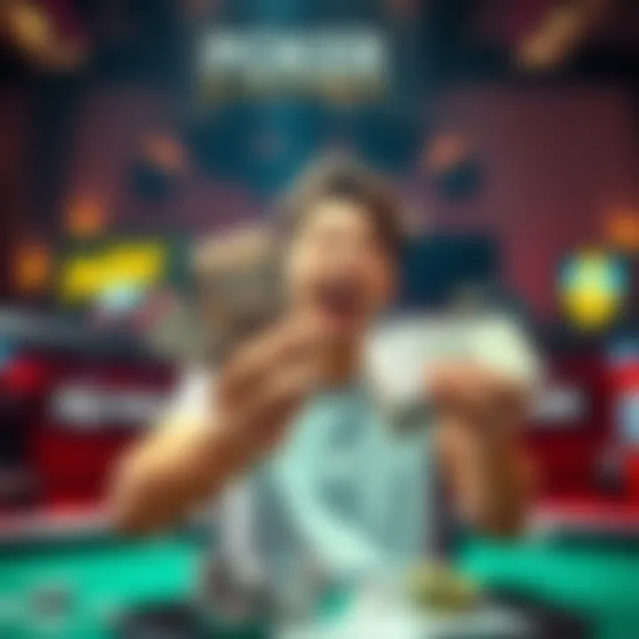 A person excitedly holding a stack of cash, representing turning $1000 into $2000 through smart gambling techniques.
