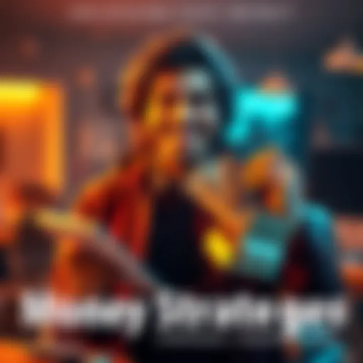 A person counting cash with a notepad and calculator, looking happy about their financial gains.