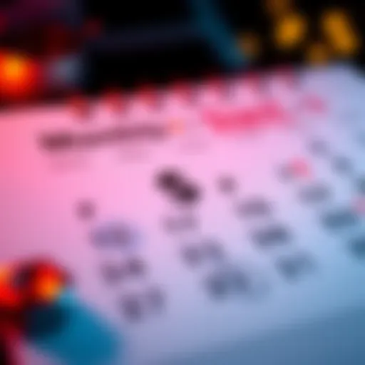 A close-up of a calendar page marked with a dollar sign and highlighted dates, indicating bonus release dates.