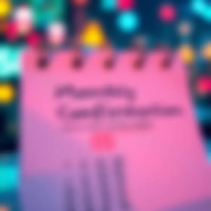 A calendar page marked with the date of the monthly confirmation and notes about upcoming events, highlighting important updates.