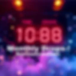 A countdown timer indicating upcoming Monthly Drops with excitement in the background.