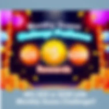 A graphic showing money rewards for guesses in a monthly challenge, featuring $25 and $250 amounts, with a cheerful design and excitement theme.