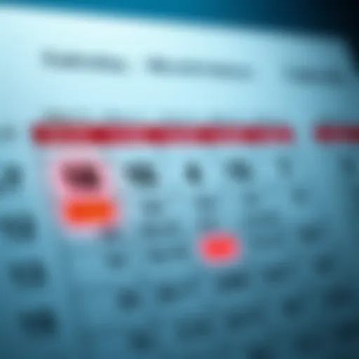 A calendar showing different month lengths highlighting the variation in days for each month.