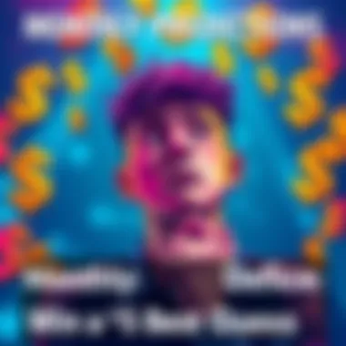 Monthly Prediction Challenge A colorful graphic showing a person thinking of a guess with dollar signs around, representing a prediction challenge.