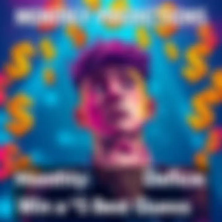 Monthly Prediction Challenge A colorful graphic showing a person thinking of a guess with dollar signs around, representing a prediction challenge.