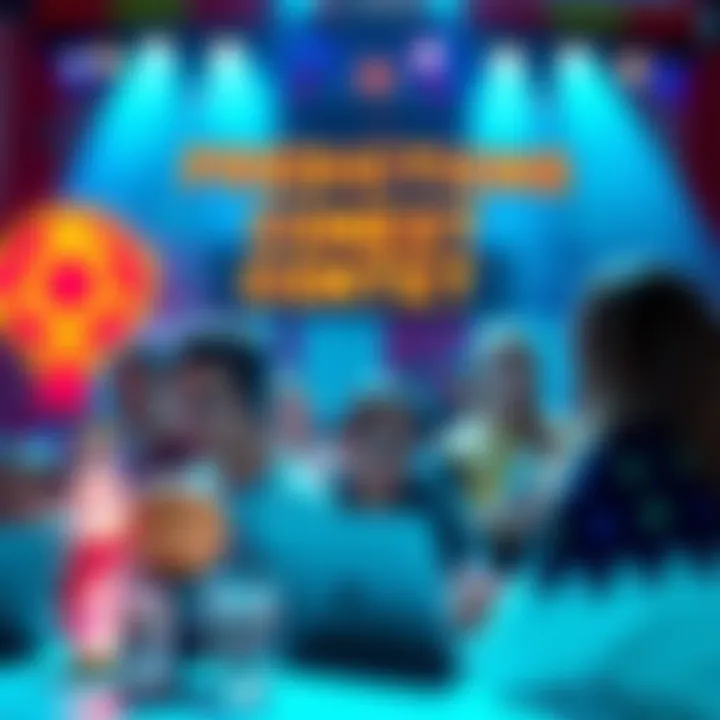 Graphic depicting a contest where participants guess monthly predictions to win rewards with numerical codes and a cheerful atmosphere