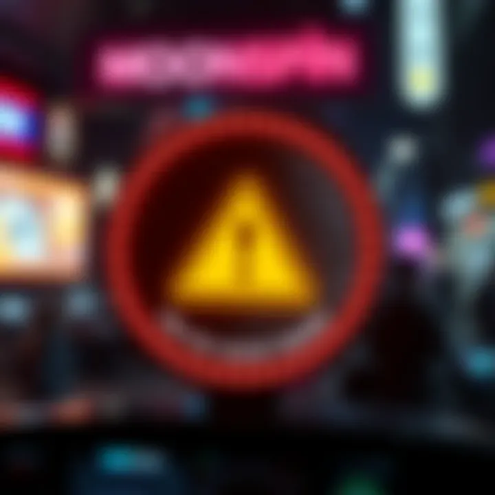 Moonspin logo featuring a warning sign indicating potential shutdown due to payment issues