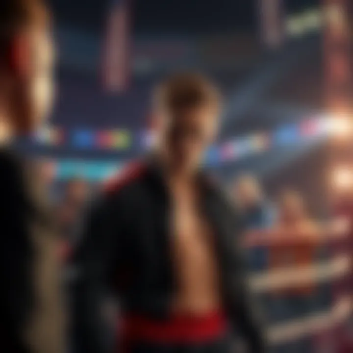 Murphy stands in the ring looking tense after a controversial decision, surrounded by fans debating the outcome.