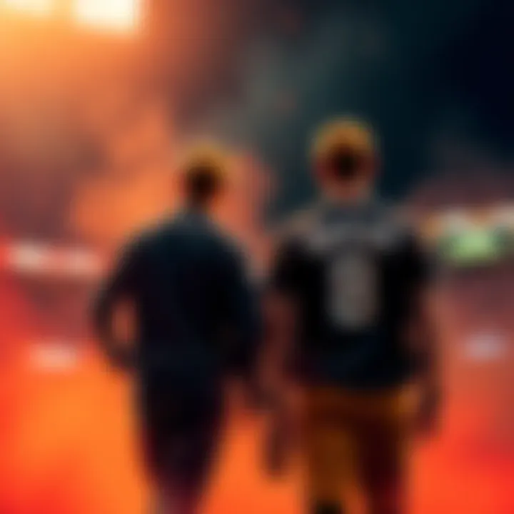 Murray and Braun stand together, considering their choice between cash and a ride, with a tense atmosphere around them.