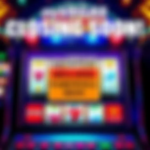 Colorful slot machine screen showing myVEGAS Classic with warning about shutdown