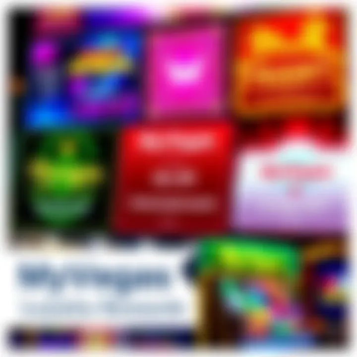 A colorful display of various MyVegas rewards showing loyalty points needed for redemption, including dining, entertainment, and hotel deals.