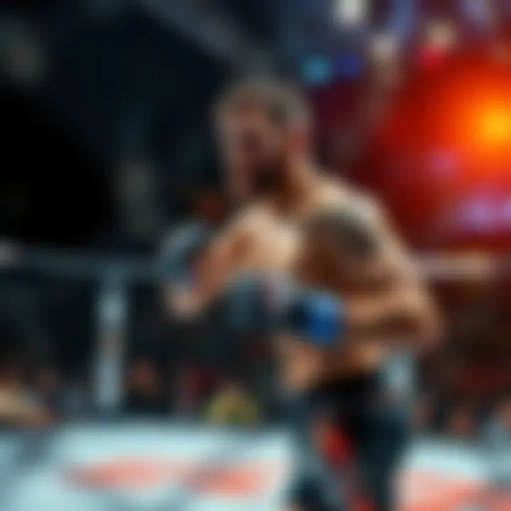 Nathaniel Wood Fighting in UFC Nathaniel Wood in the octagon during a UFC match, preparing for his opponent