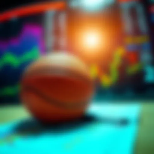 A basketball on a betting slip with charts in the background representing NBA betting insights for May 7, 2026