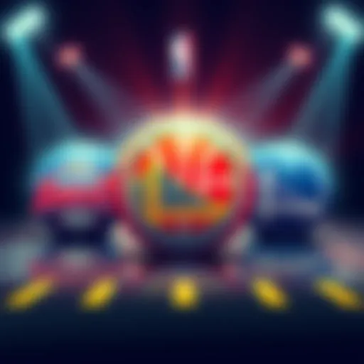 Illustration showing NBA logos for Knicks, Warriors, and Blazers with betting odds