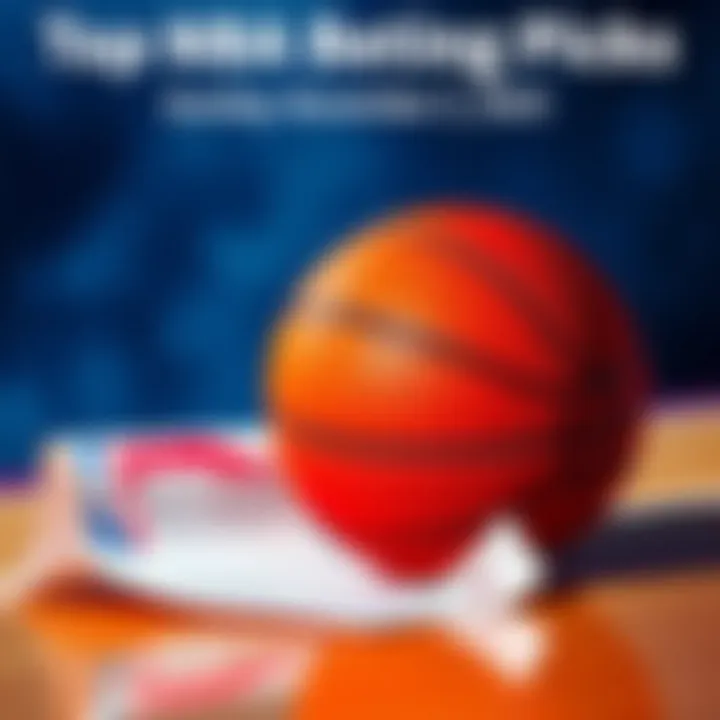 NBA Betting Picks A basketball on a betting slip with odds and team logos