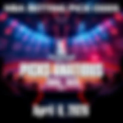 Graphic showing NBA betting picks and odds for April 8, 2026, featuring matchups and betting lines