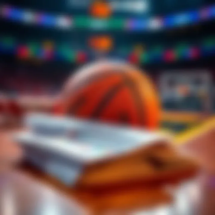 NBA Betting Strategy A basketball with betting slips on a table, showcasing a 3 leg parlay bet at +168 odds.