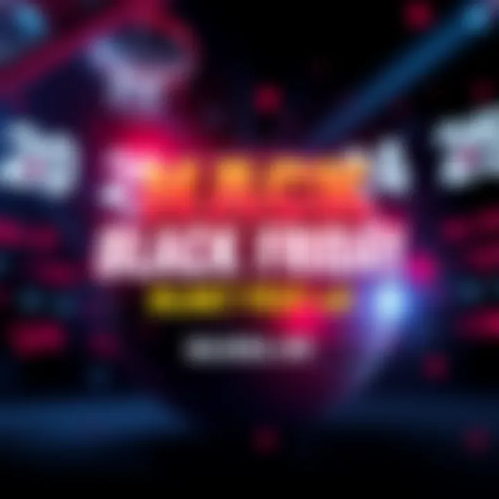 A vibrant graphic showcasing discounted NBA tickets for Black Friday sales with a basketball theme