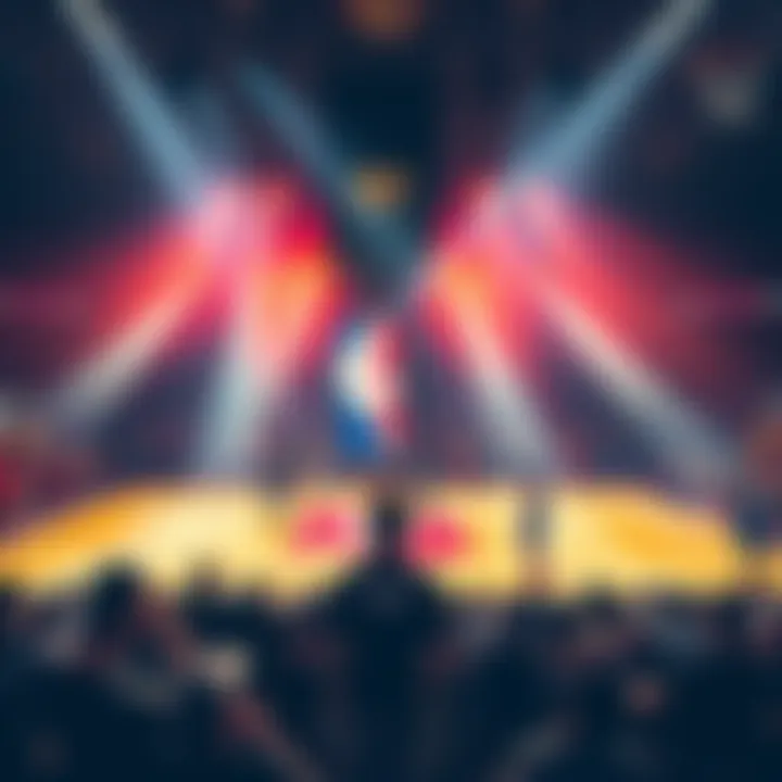 NBA BOOST Initiative Overview Basketball court with players and fans reacting to NBA BOOST updates