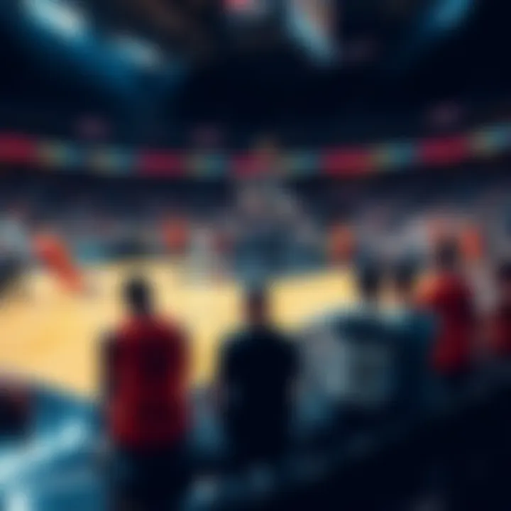 An NBA court during a game with some players sitting on the bench, indicating recent plays that did not happen.