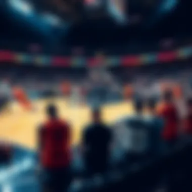 NBA court with players sidelined An NBA court during a game with some players sitting on the bench, indicating recent plays that did not happen.