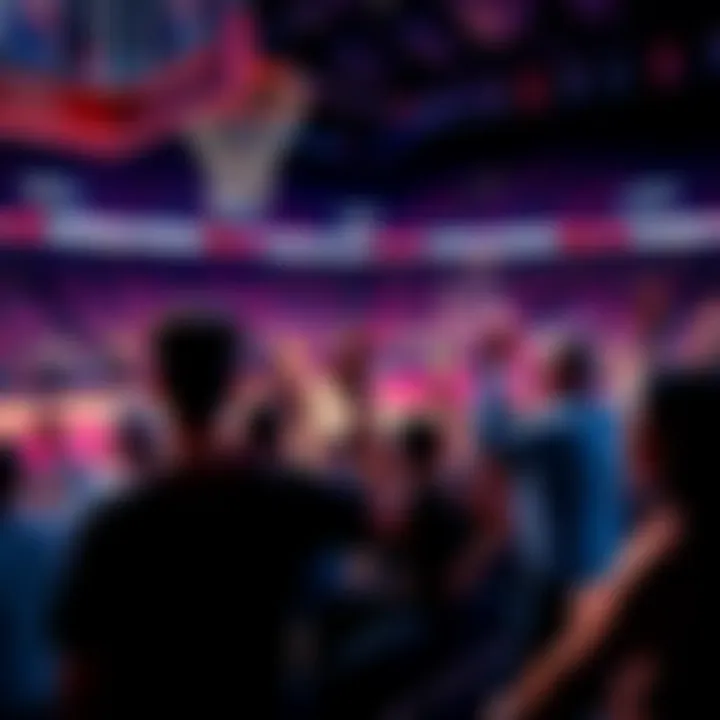 NBA Game Betting Strategy A basketball game in progress with fans cheering and showing support, highlighting the excitement of live betting during a game.