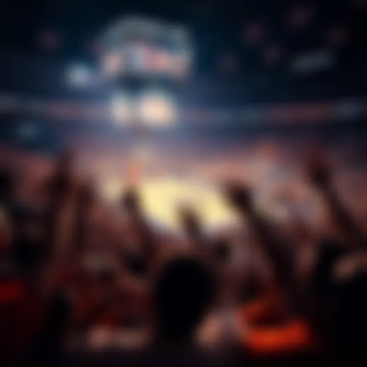 Fans cheering for the NBA opening game, celebrating the start of the basketball season with excitement and energy.