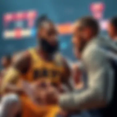 NBA player analyzing game statistics and prop bets