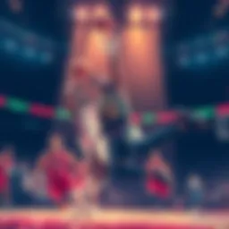 NBA Player Prop Bets An illustration showing basketball stats like points, rebounds, and assists for players in action during a game.
