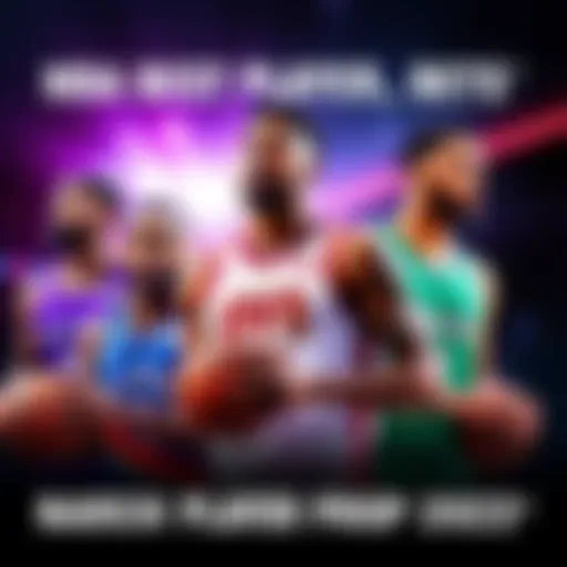 NBA Player Prop Bets Graphic showing basketball players with betting odds for Saturday games