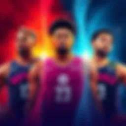 Illustration of basketball players Trendon Watford, Quentin Grimes, and Adem Bona with betting odds graphics