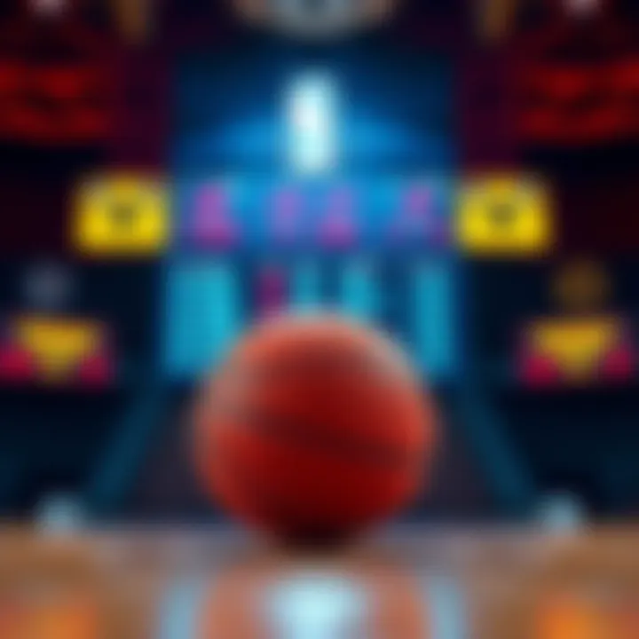 A basketball with betting odds displayed on a scoreboard, highlighting NBA betting opportunities for May 22, 2026.