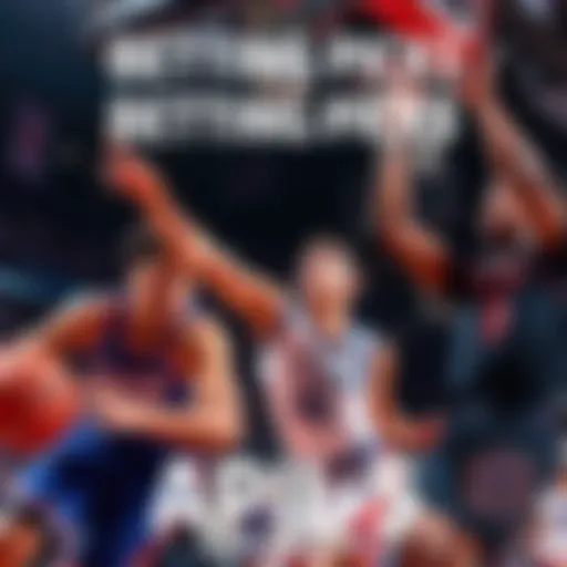 Basketball players from Tulsa and Auburn in action during a college matchup with odds and betting picks displayed